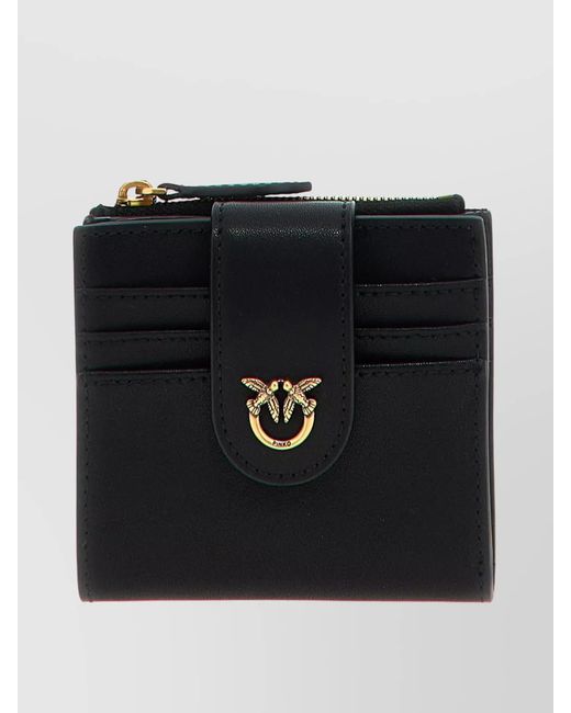 Pinko Black Calf Leather Wallet