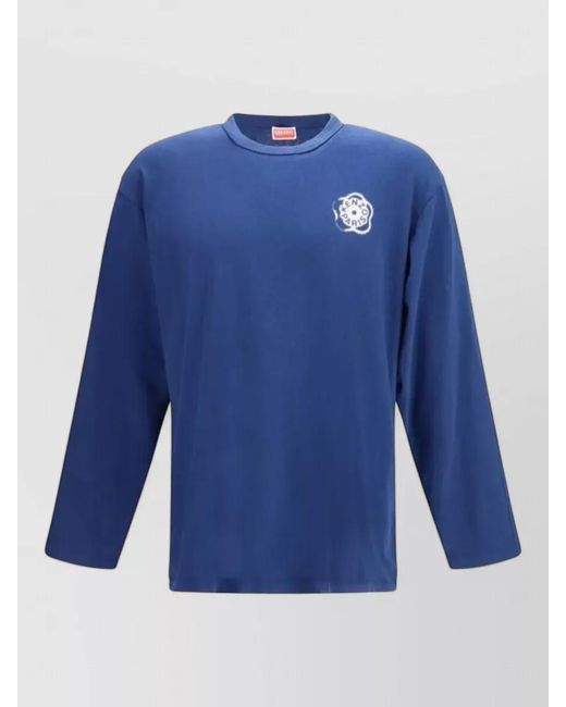 KENZO Blue Gots Boke Flower 2.0 Long Sleeve T-Shirt for men
