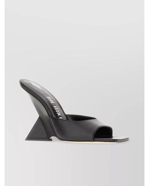The Attico Multicolor Leather Mules With Wedge And Platform Sole
