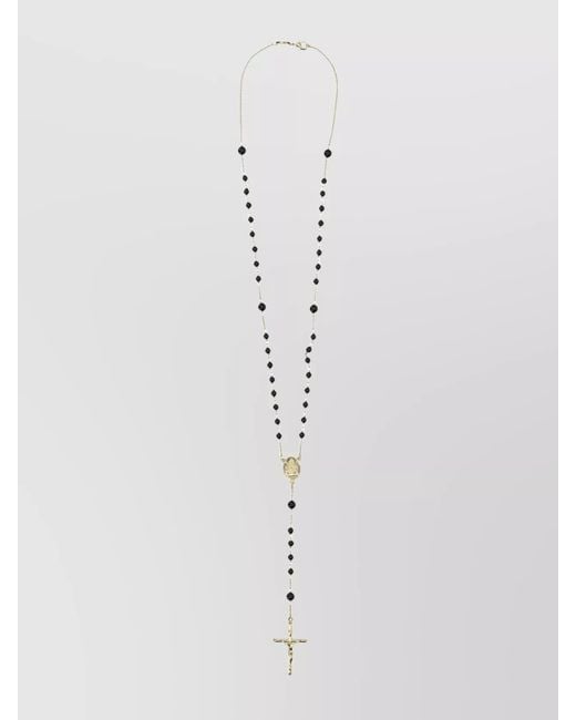 Dolce & Gabbana White Rosary Necklace