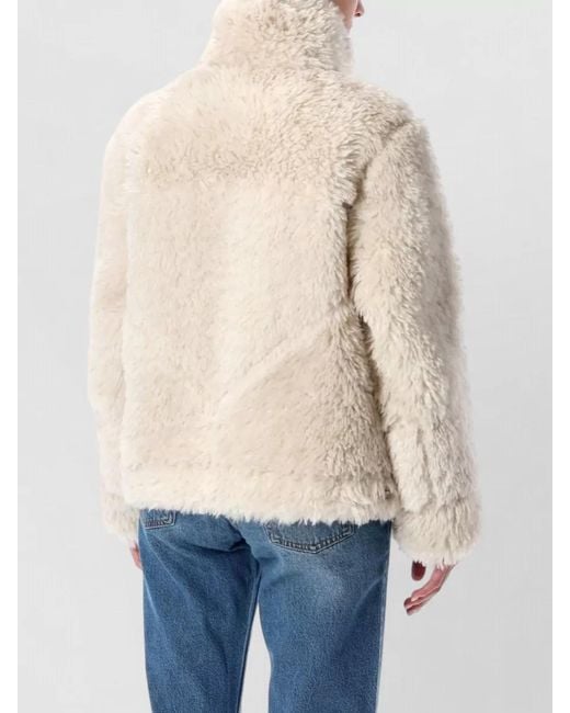 Urbancode Natural Reversible Faux Fur Bomber Jacket