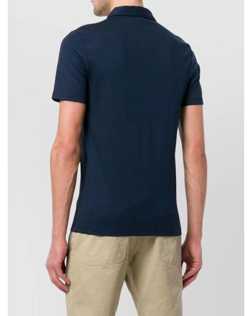 Michael Kors Blue Cotton Relaxed-Fit Short-Sleeve Polo Shirt for men