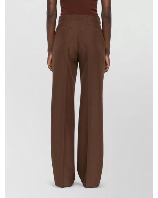 Gucci Brown Tailored Wide Leg High Waist Trousers