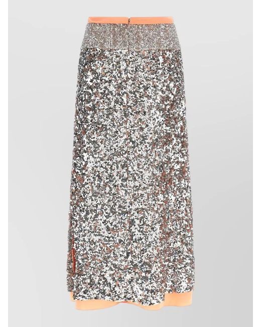 Rabanne Multicolor Sequin Fitted Skirt