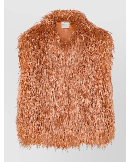 Forte_forte Brown Faux Fur Vest
