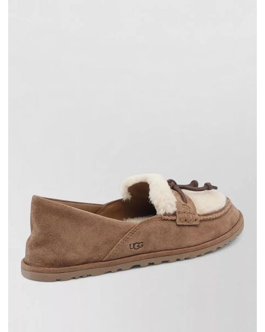 Ugg Pink Suede Leather Loafers
