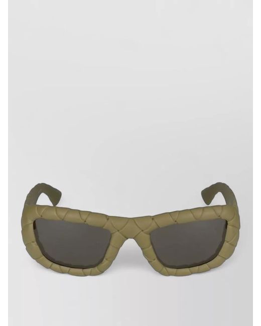 Bottega Veneta Green Sunglasses Bv1303S 002 Braided Thick Arms