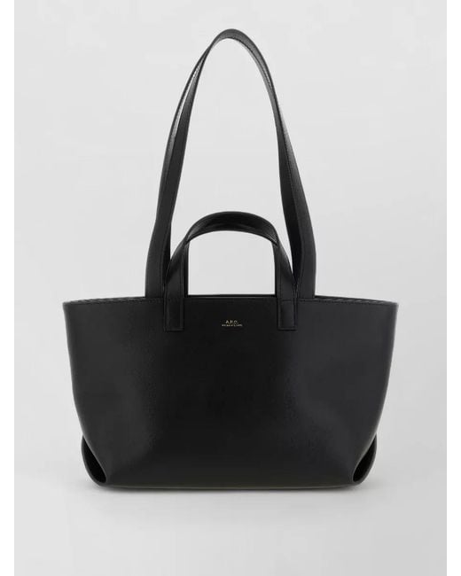 A.P.C. Black Small Le Drummer Shoulder Shopping Bag