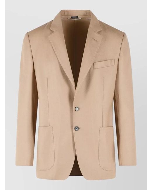 Tom Ford Natural Wool Tailored Jacket Single Breasted Design for men