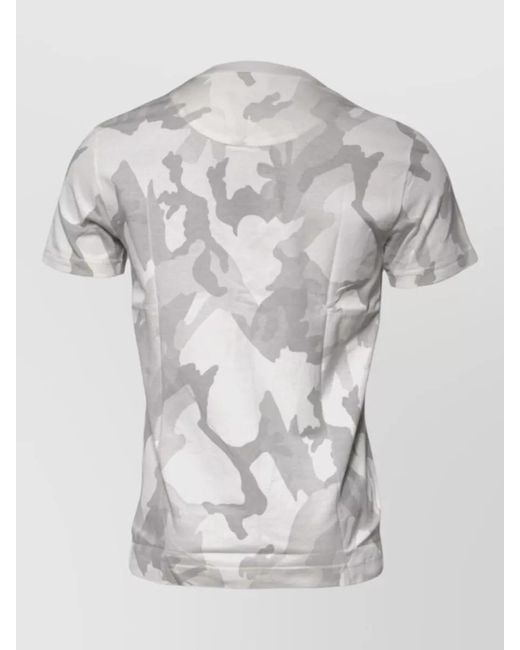Dolce & Gabbana Gray Cotton Camouflage-Print Crew-Neck T-Shirt for men