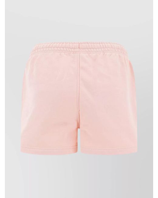 Maison Kitsuné Pink Regular Cotton Short Shorts