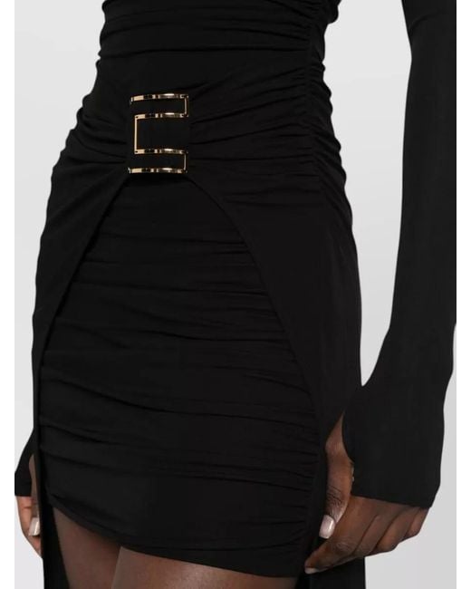 Elisabetta Franchi Black Knee-Length Dress