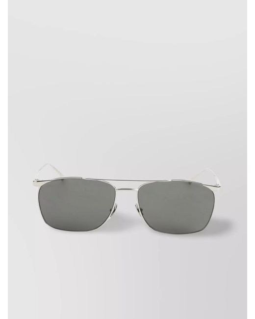 Saint Laurent Gray Metal Sunglasses for men