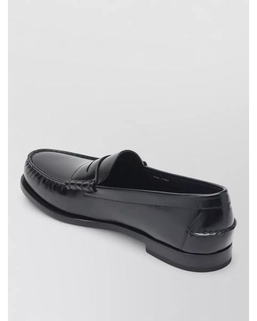 Church's Black Penny Strap Loafers Round Toe Detailing for men