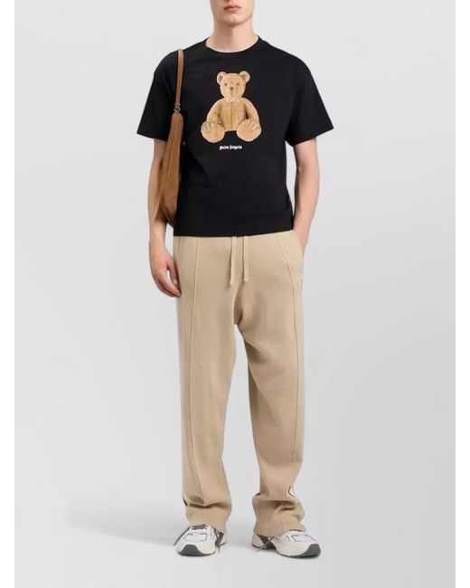 Palm Angels Black Bear Regular Tee for men