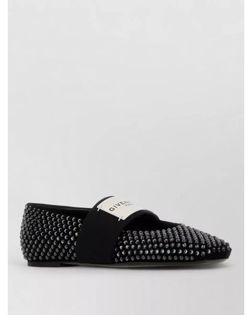 Givenchy White Suede Square Loafers Flat Sole Studded