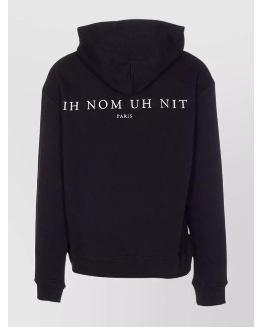 Ih Nom Uh Nit Blue Cotton Printed Hoodie for men