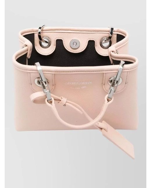 Emporio Armani Pink Myea Xsmall Tote Bag Detachable Strap