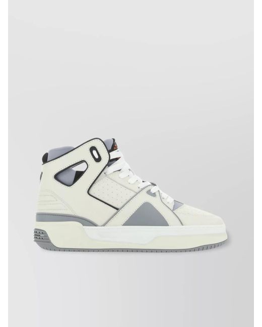 Just Don Metallic Leather High-Top Sneakers for men