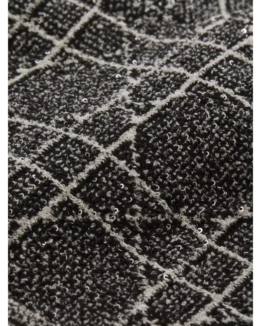 Dior Black Knit Jacket Sequin Detail Front Pockets