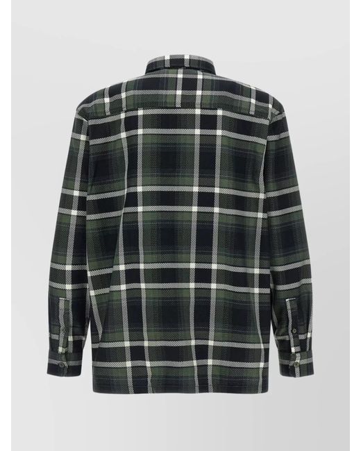 Carhartt Black Button-Down Shirt With Long Sleeves And Pockets for men