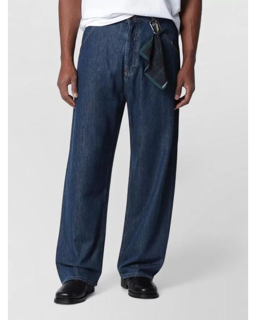 DARKPARK Blue Denim Wide-Leg Trousers for men