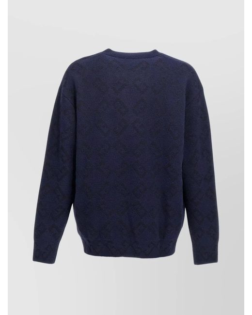 Givenchy Blue Logo Embroidery Jumper for men