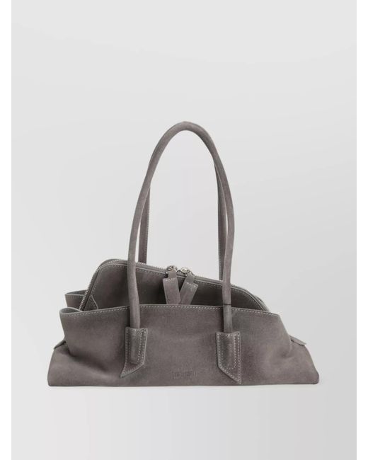 The Attico Multicolor Small Leather Shoulder Bag With Suede Finish