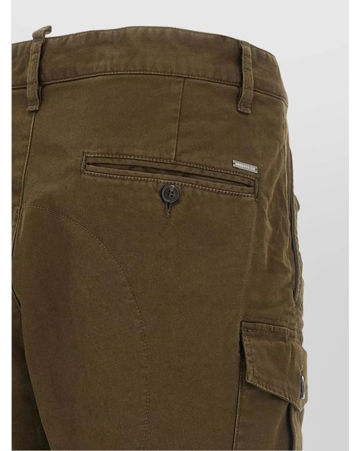 DSquared² Green Cotton Cargo Chino Shorts for men