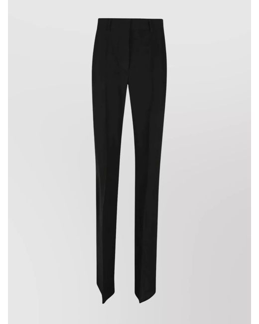 Max Mara Black Long Trousers With Belt Loops And Pockets