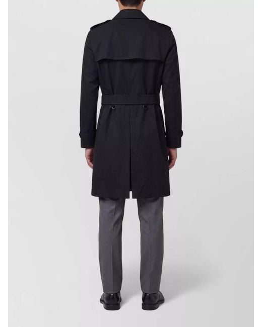 Burberry Blue Heritage Kensington Trench Coat Mid Length for men