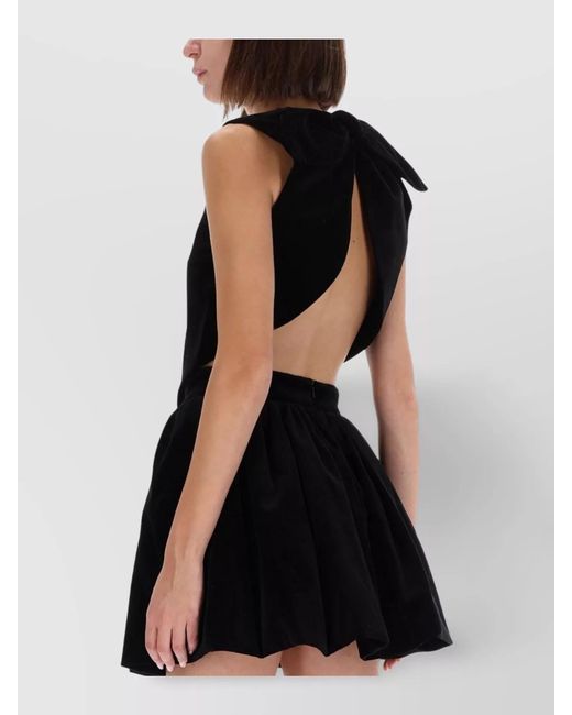 Patou Black Cotton Cropped Top