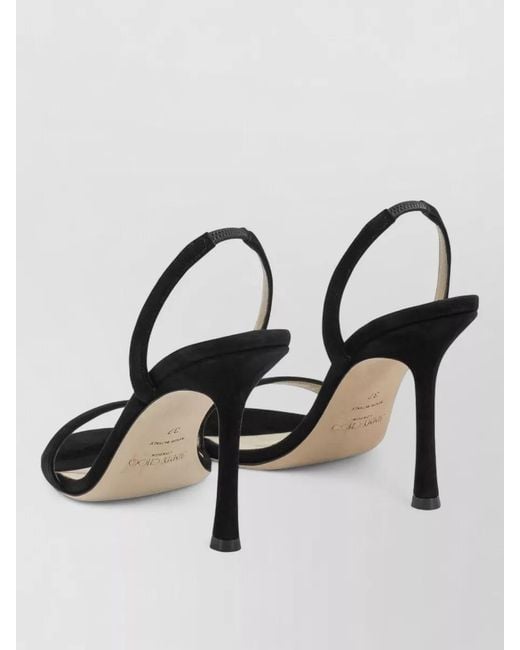 Jimmy Choo Black Jenn 100Mm Open Toe Stiletto Sandals