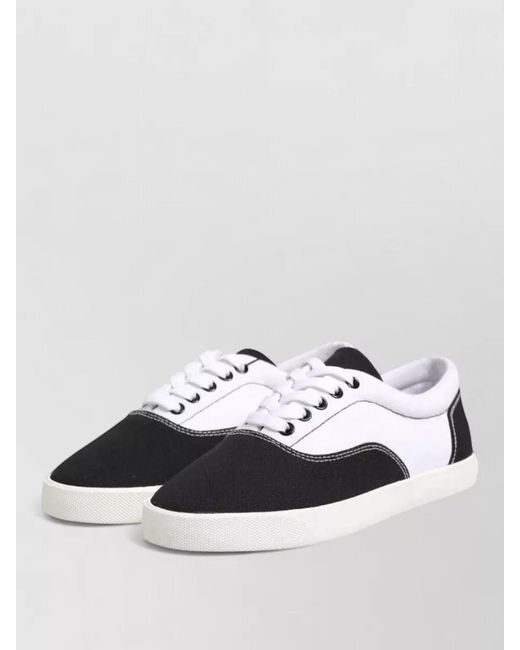 Dolce & Gabbana Black Cotton Canvas Low-Top Sneakers for men
