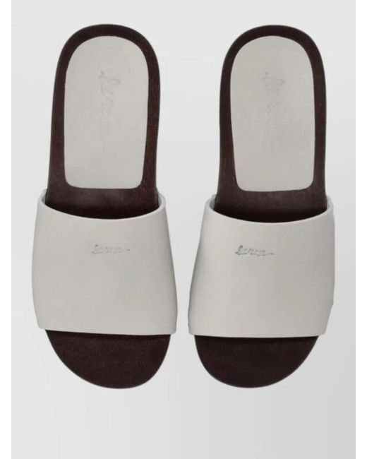 LA ROSE Multicolor Leather Flat Sole Sandals Open Toe Studs