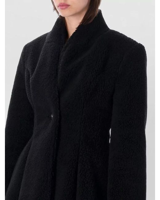 Stella McCartney Blue Plush Single-Breasted Coat