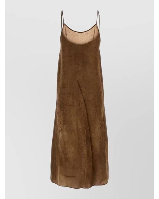 Uma Wang Brown Viscose Blend Anaya Floor Length Dress