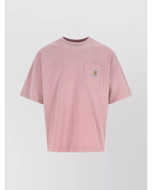 Carhartt Pink Cotton Short-Sleeve Hudson Pocket T-Shirt for men