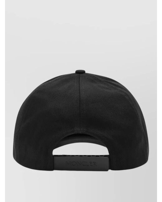 Moncler Black Logo Patch Baseball Cap for men
