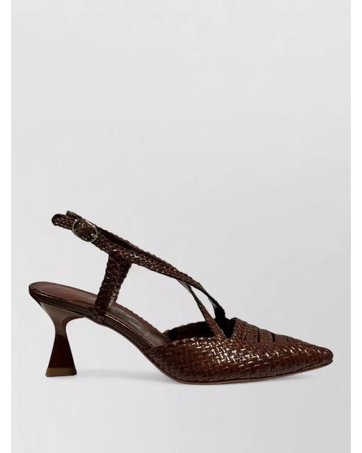 LA ROSE Brown Moritz Pumps Buckle Detail Pointed Toe
