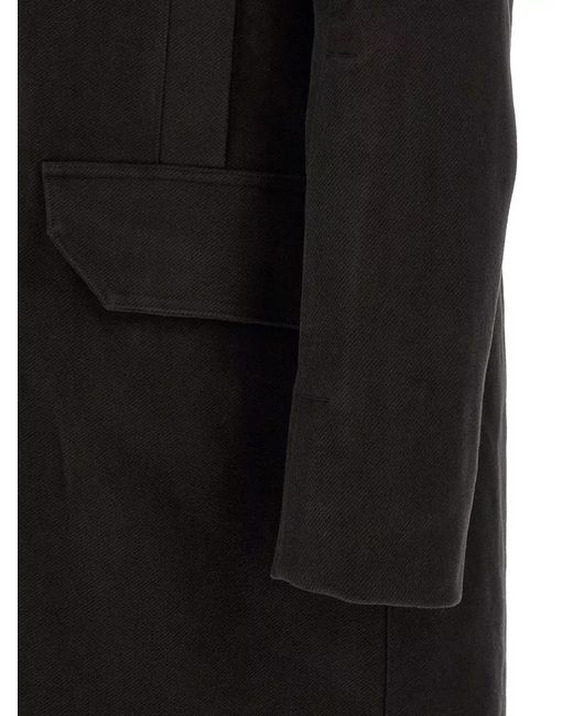 Rick Owens Black Megaparka Hooded Long Parka Casual Style for men