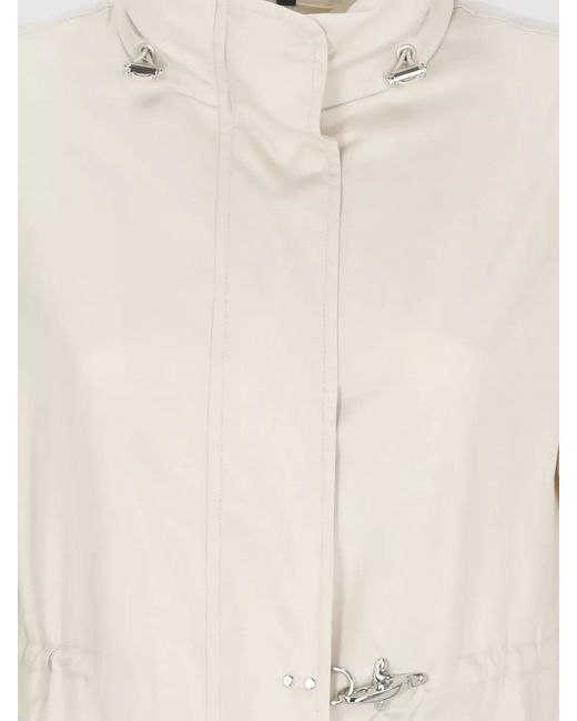 Fay Natural High Neck Waterproof Jacket Long Sleeves