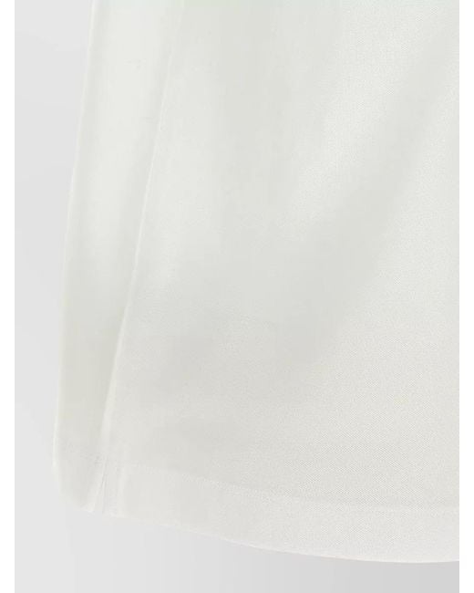 Brunello Cucinelli White Sparkling Lamé Trim Short Sleeve T Shirt