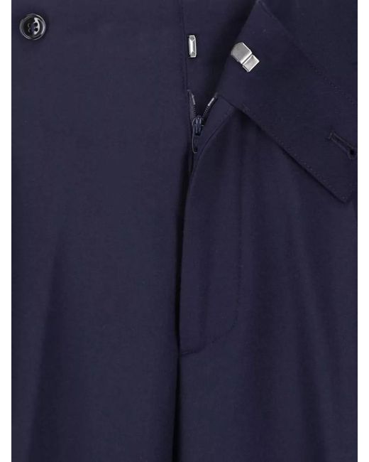 Giorgio Armani Blue Tailored Pants Pleated Design Back Pocket for men