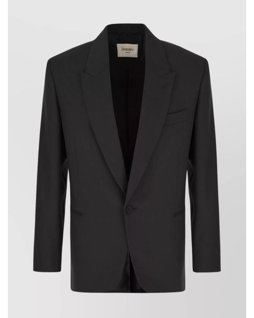 Saint Laurent Black Wool Blazer for men