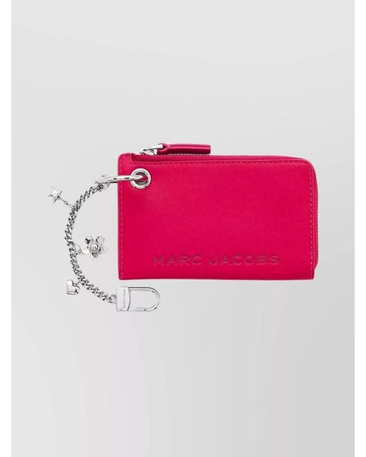Marc Jacobs Pink Leather Top Zip Wallet