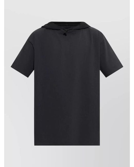 Maison Margiela Black Cotton Hooded T-Shirt for men