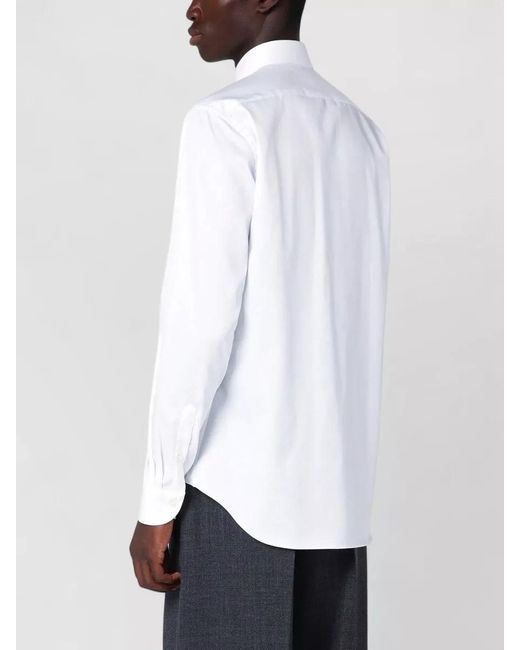 Xacus White Shirt Straight Collar Long Sleeves for men