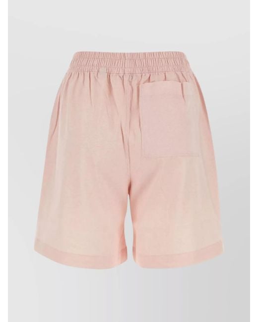 Burberry Pink Cotton Oversized Shorts