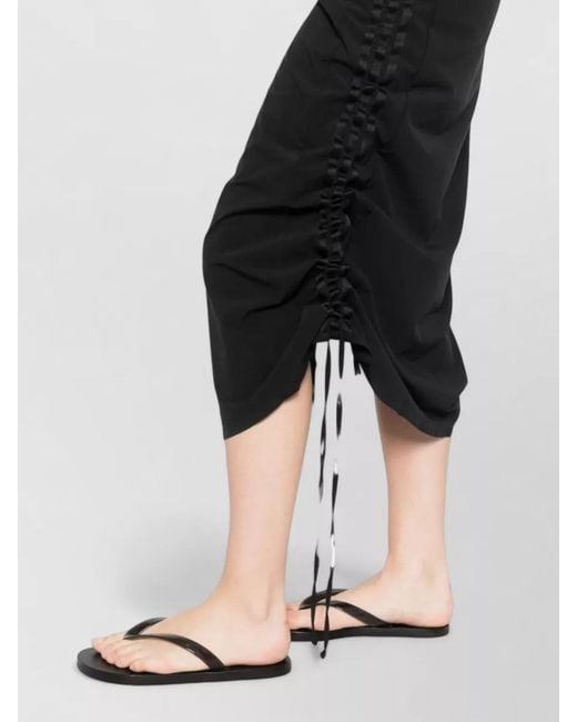 Y-3 Black Sleeveless Dress Racerback Design Side Slit